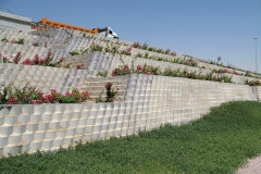 Doha Interchange, Gravity Retaining Structures