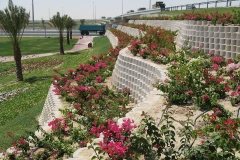 Doha Interchange, Gravity Retaining Structures