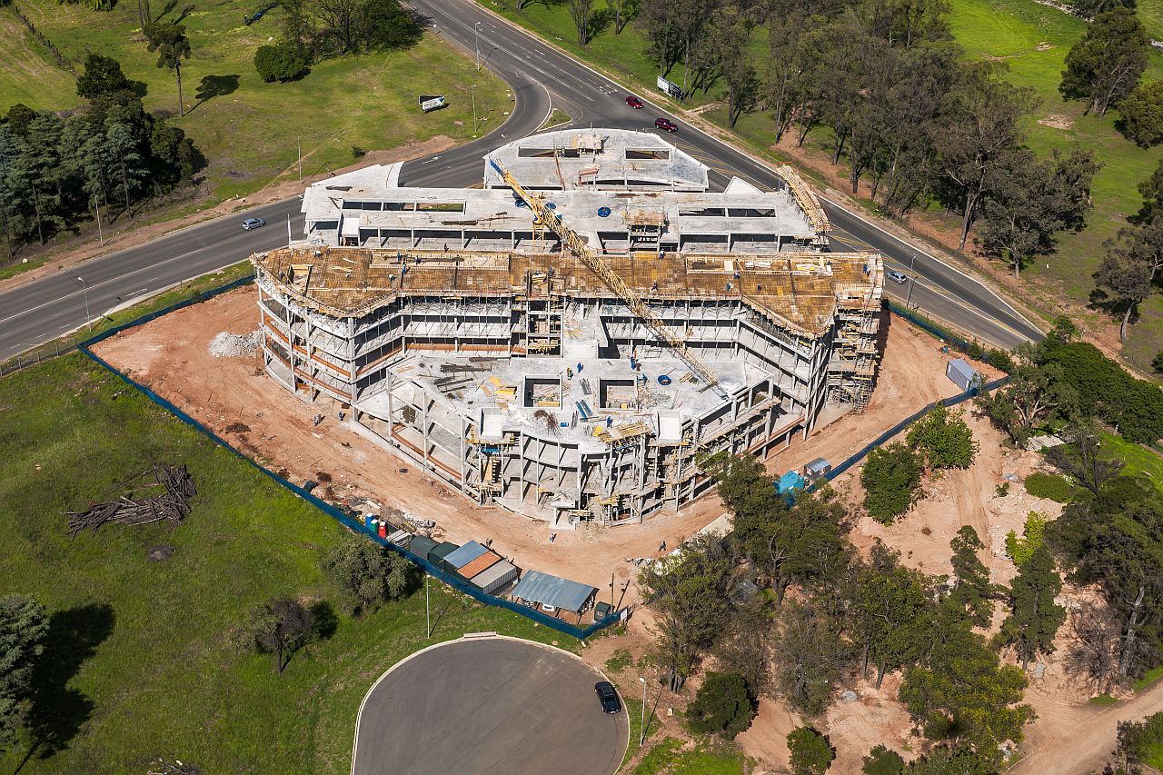 RC Frame Office Structure at roof level with last floor being shuttered - Founders Hill Erf 3