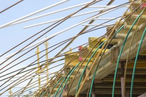 PT Cables and reinforcing at the Sandton Hotel (then Holiday Inn) extending over timber shuttering